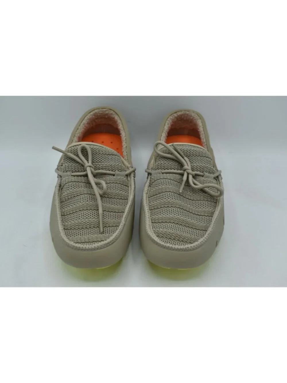 SWIMS Mens Size 8‎ Terry Knit Lace Sand Dune Citron Loafers Shoes